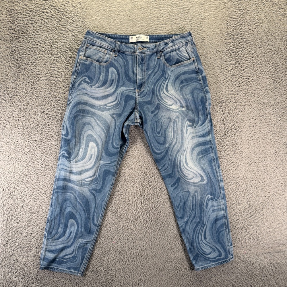 Vintage  Jeans Women's 15 Blue Swirl Cotton Denim Mom Curvy Stretch